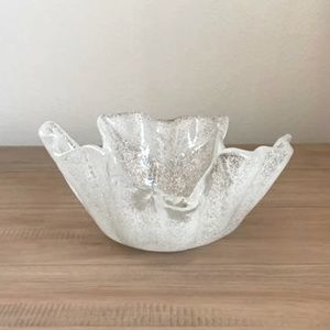 Vintage Hand Blown Crystal Glass Bowl
